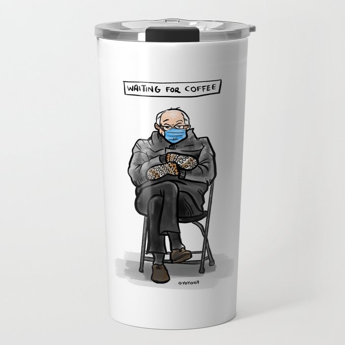 Josh Hara's Bernie meme "waiting for coffee" mug : 100% supports Citymeals on Wheels!