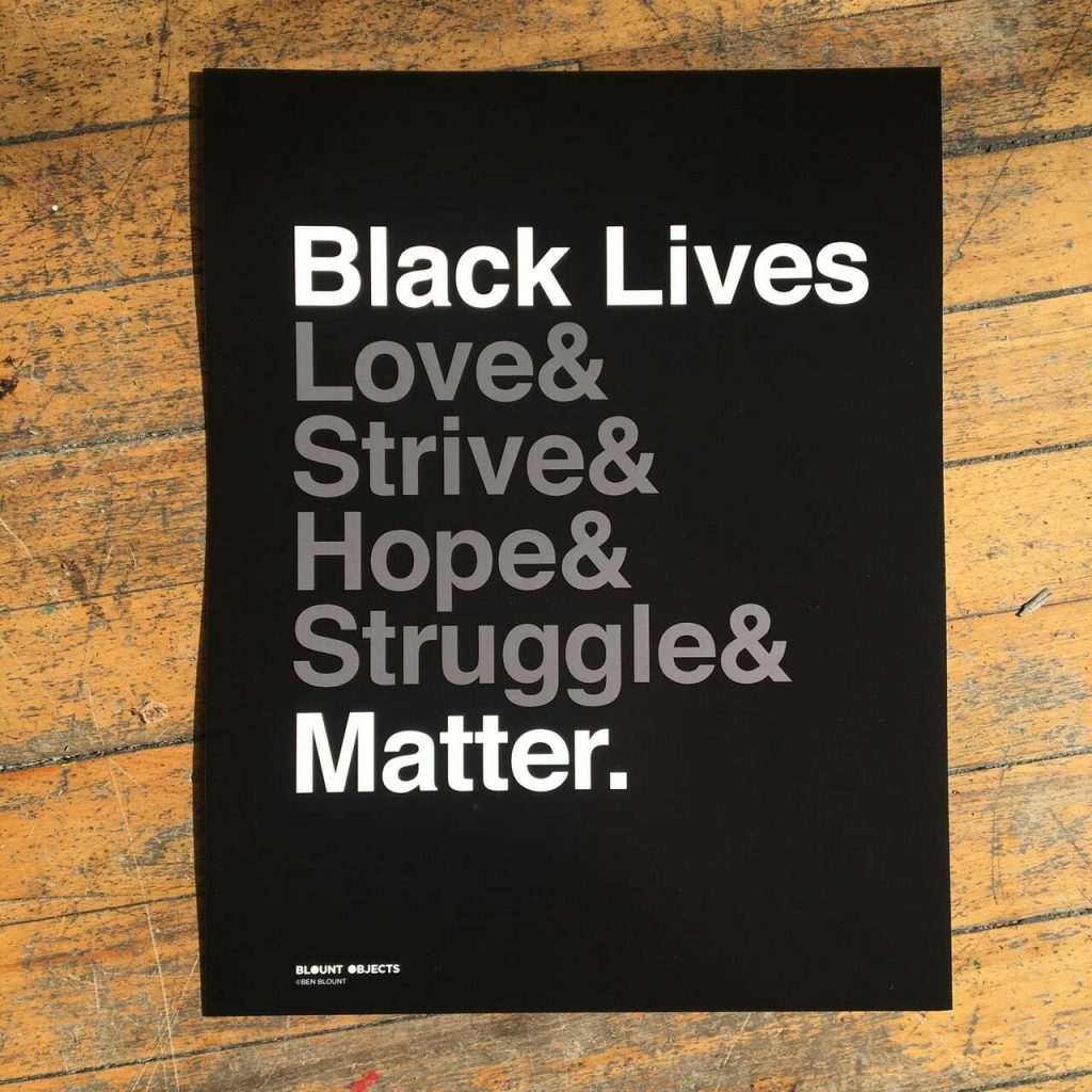 Help small business and support Black Lives Matter with poster from Power and Light Press