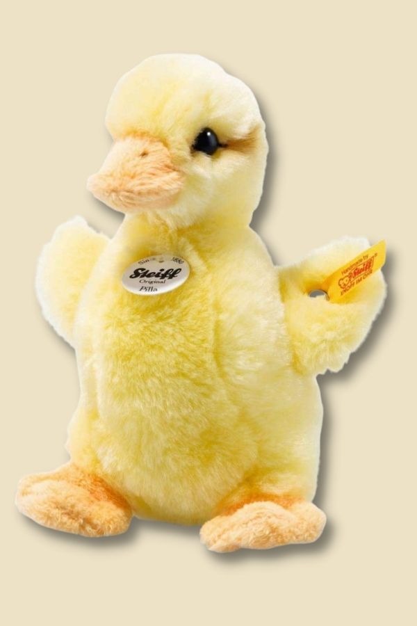You'll find even higher-end stuffed animals for Easter at some drug stores. We love this baby chick from Steiff