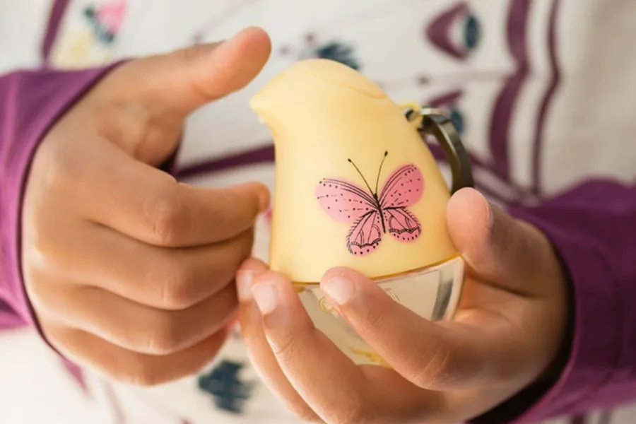 Olika hand sanitizers for kids in sets of 3 cute designs. Love the birdie packaging!