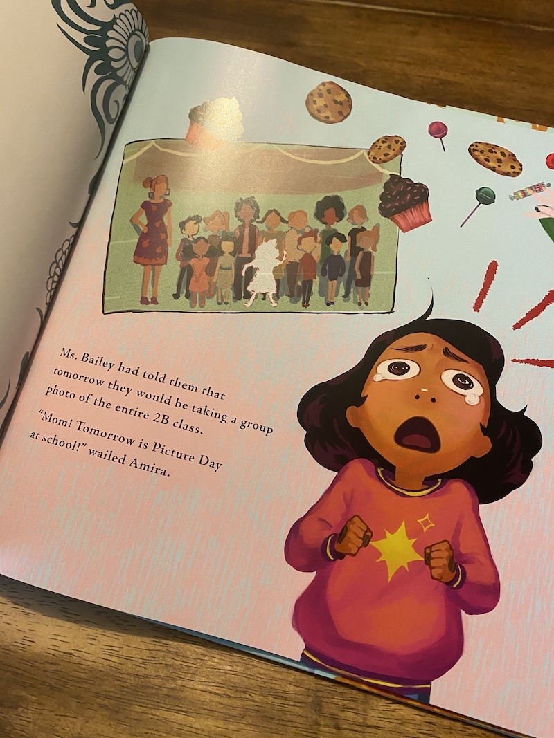 Amira learns that Eid will fall on class picture day this year, in Amira's Picture book - a sweet children's book about Eid