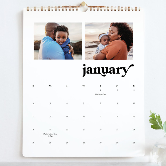 Home office gifts for mom: A custom photo calendar at Minted in lots of styles and options