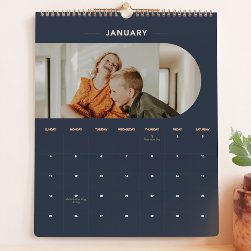 Home office gifts for mom: A custom photo calendar at Minted