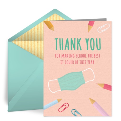 Free ecards for teacher appreciation week that are perfect for Covid times 