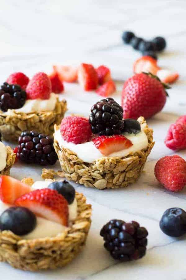 Tasty granola cups from House of Yumm make a special Mother's Day treat