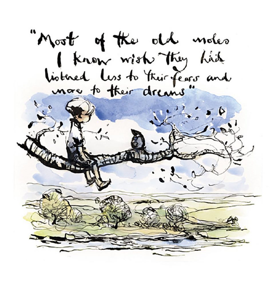 Illustration from The boy, the Mole, the Fox, and the Horse: A favorite gift book for high school and college grads