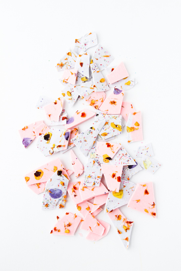 Colorful chocolate bark from Paper & Stitch is perfect for a Mother's Day treat