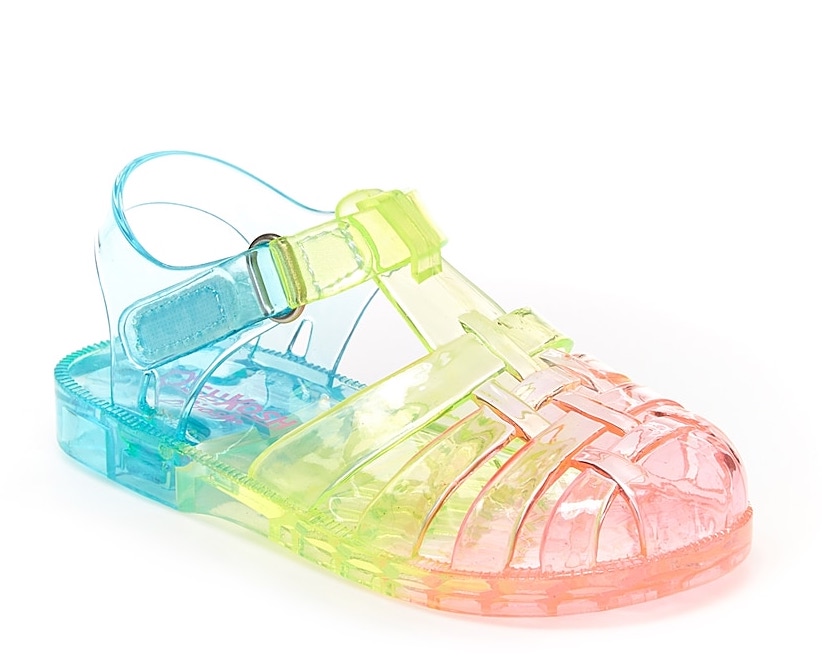 Jellies are back! Yassss, we love this rainbow sandal at Osh Kosh B'gosh