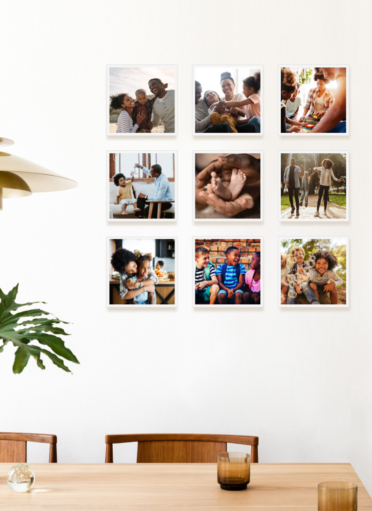 TilePix magnetic frames make it so easy to hang, swap out, and reposition family photos or make a photo mosaic. Plus, discount code! (sponsor)