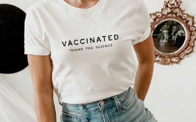 10 cool vaccination t-shirts that let people know, even when you’re walking around (safely) without a mask.