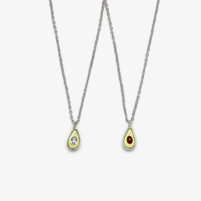 BFF avocado twin necklace set: Camp care package gifts