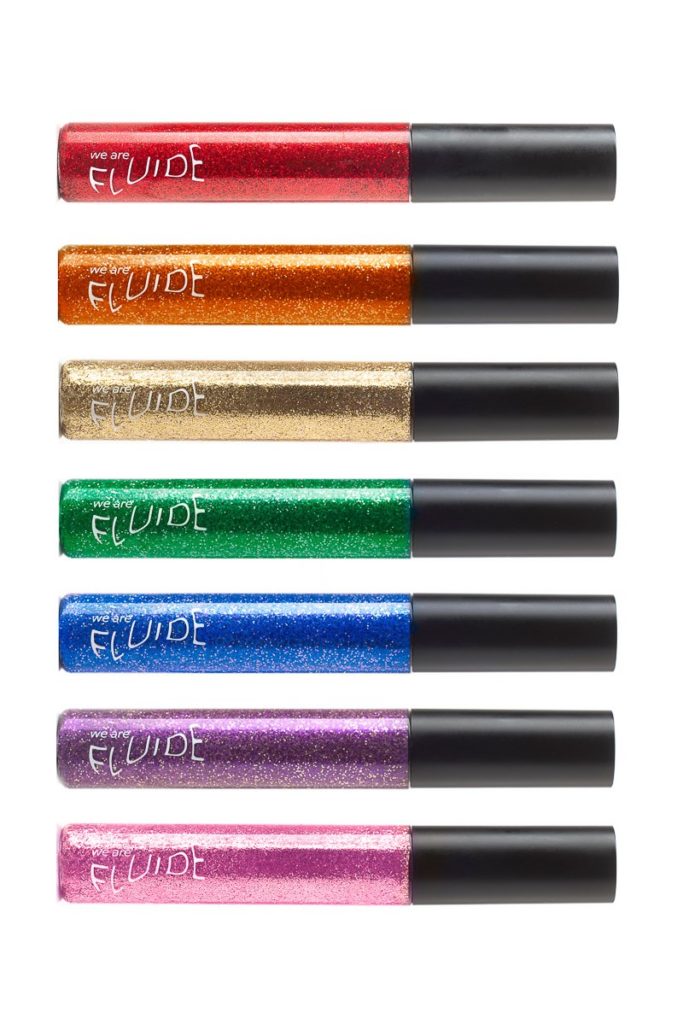 Fluide Beauty has a huge sale on their Pride month rainbow collection of glitter liners!