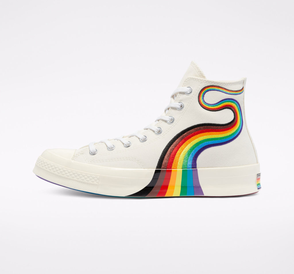 The Converse Chuck 70 Pride Edition high tops are wonderful!