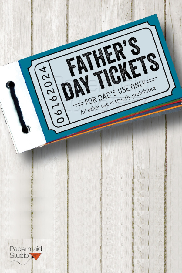 Last-minute Father's Day gifts: Printable Father's Day coupon book from Papermaid Studios on Etsy