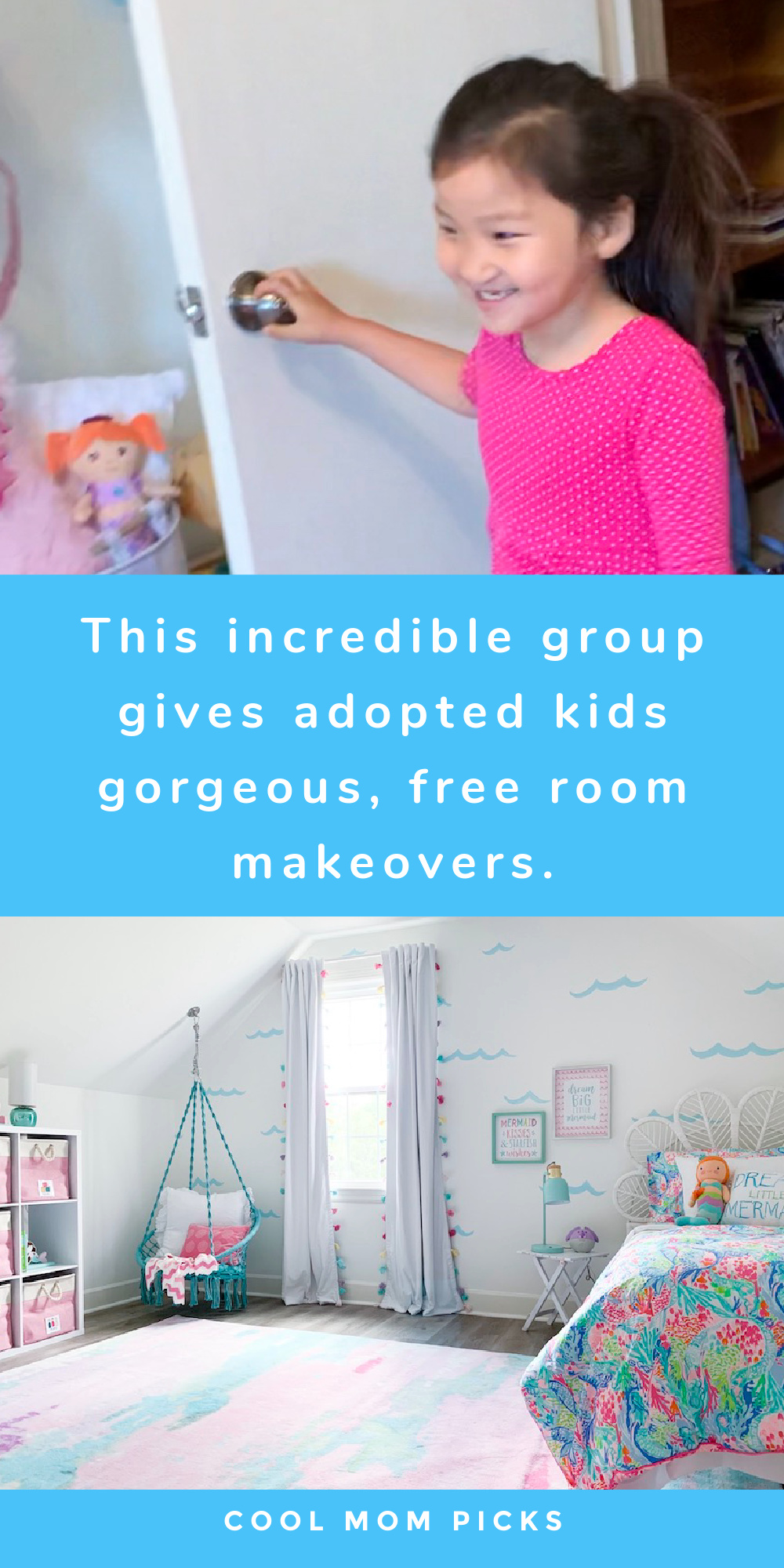 Free room makeovers for adopted kids by Bloom Family Designs.