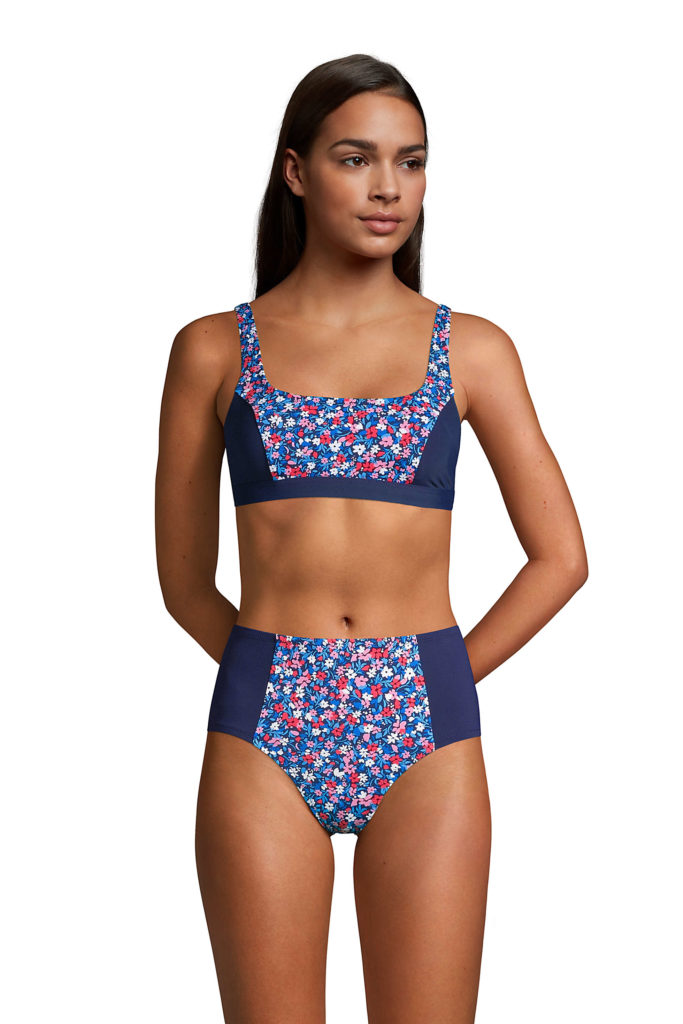 Athletic two-piece swimsuits for teens: Draper James x Lands End two piece