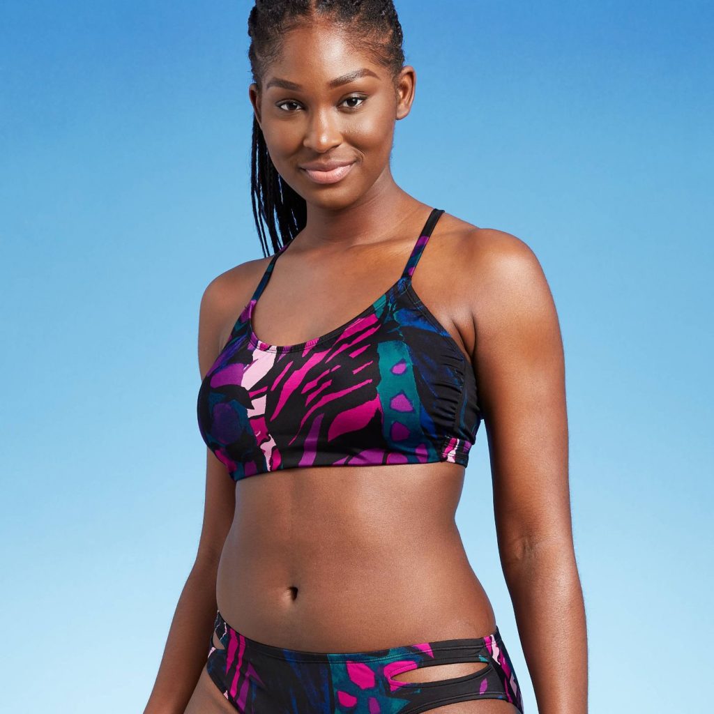 Athletic two-piece swimsuits for teens: Print two-piece at Target