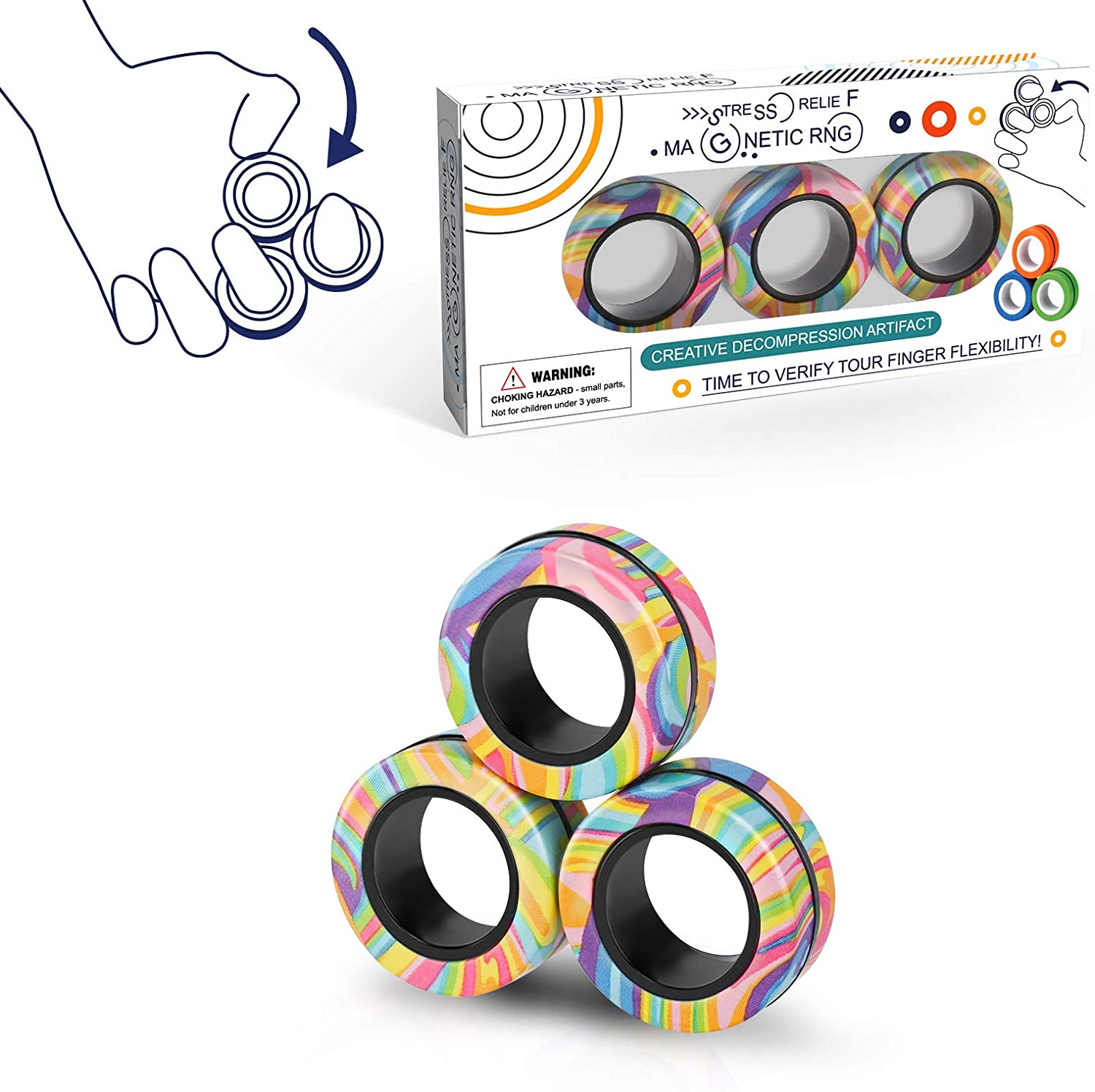 7 cool fidget toys that aren't spinners: Magnetic ring fidget toy | Amazon