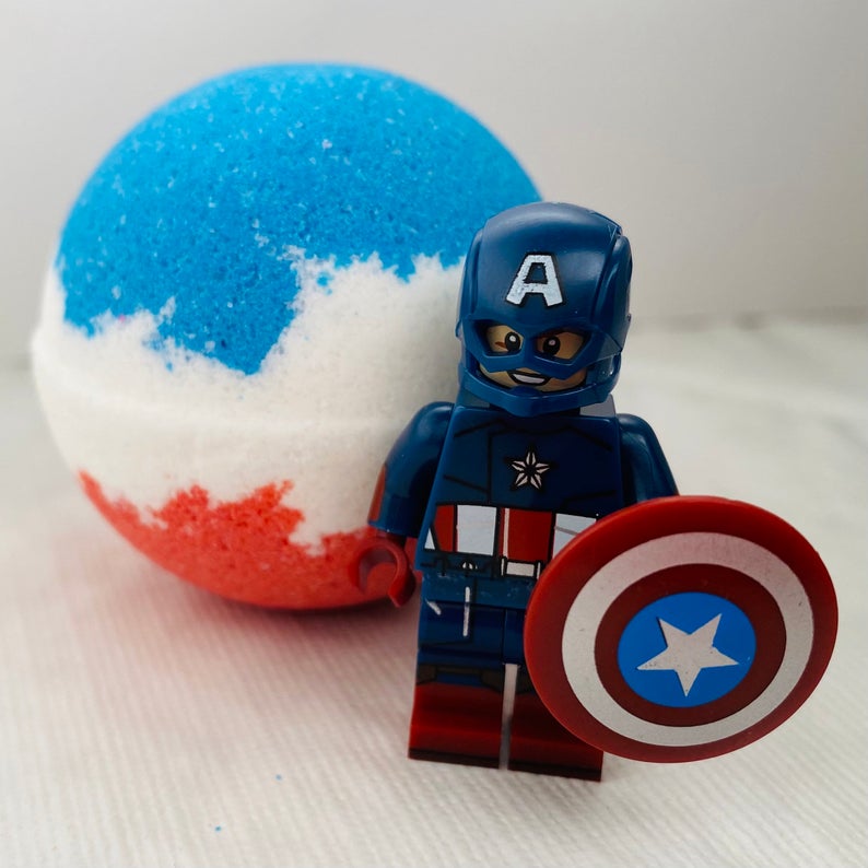 Set of hidden Avenger minifig  bath bombs | The Coolest Birthday Gifts for 8 year olds