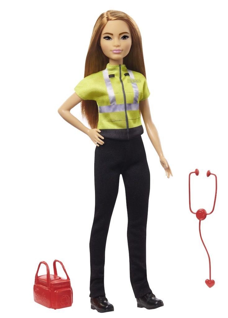 Purchase this Barbie doctor doll in August, and $5 will be donated to an incredible org helping the children of first responders