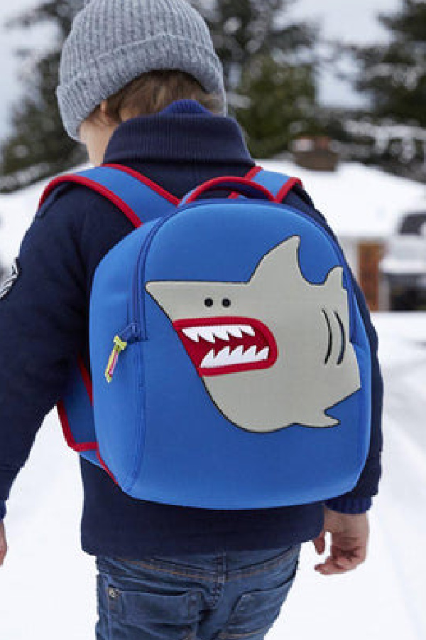 Best preschool and kindergarten backpacks: Dabawalla neoprene bags include styles like this cool shark