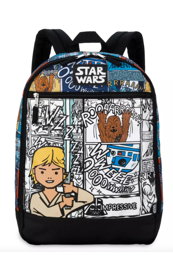This comic strip Star Wars backpack is a favorite for little kids in preschool or kindergarten