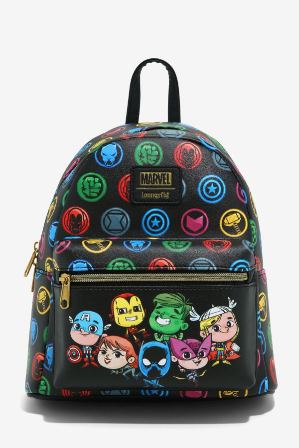 chibi style Marvel Avengers Loungefly Mini Backpack: Best backpacks for preschool, kindergarten and little kids