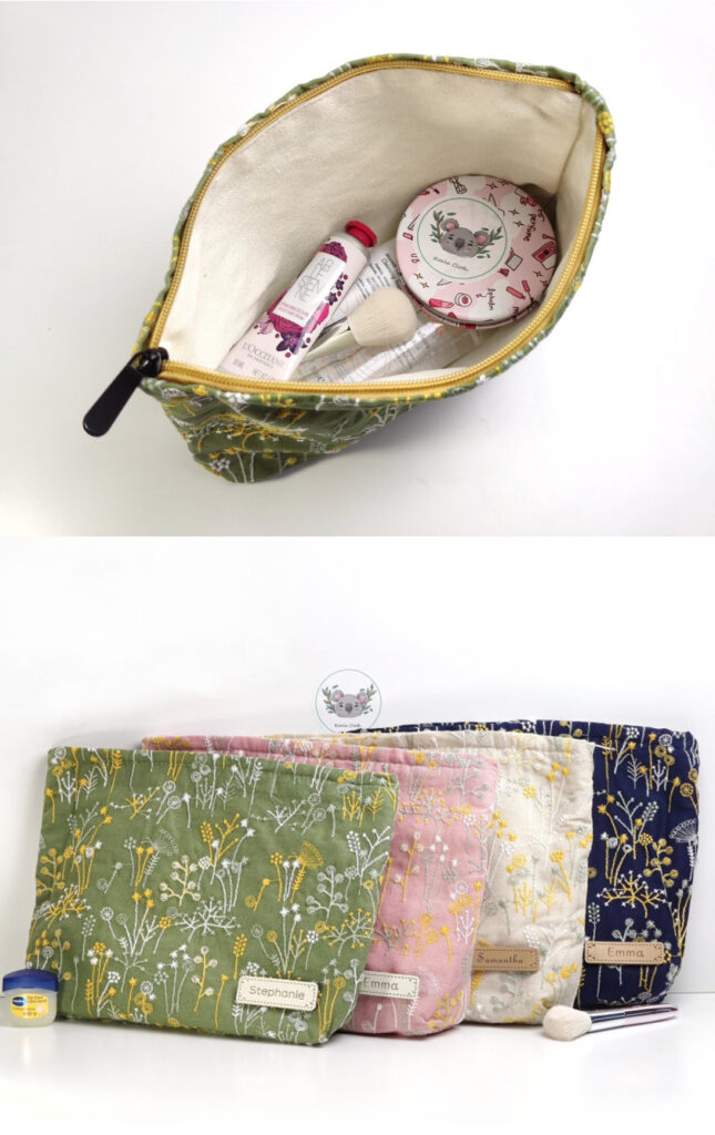 Making a DIY locker kit for school: pretty zip pouches from Koala Cloth on Etsy