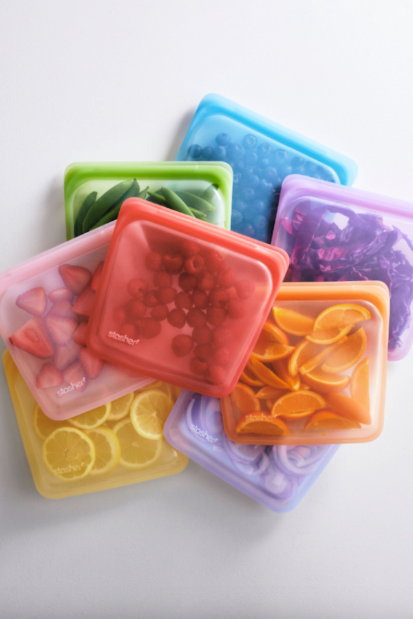 Stasher reusable sandwich and snack bags are made from silicone and are AMAZING!