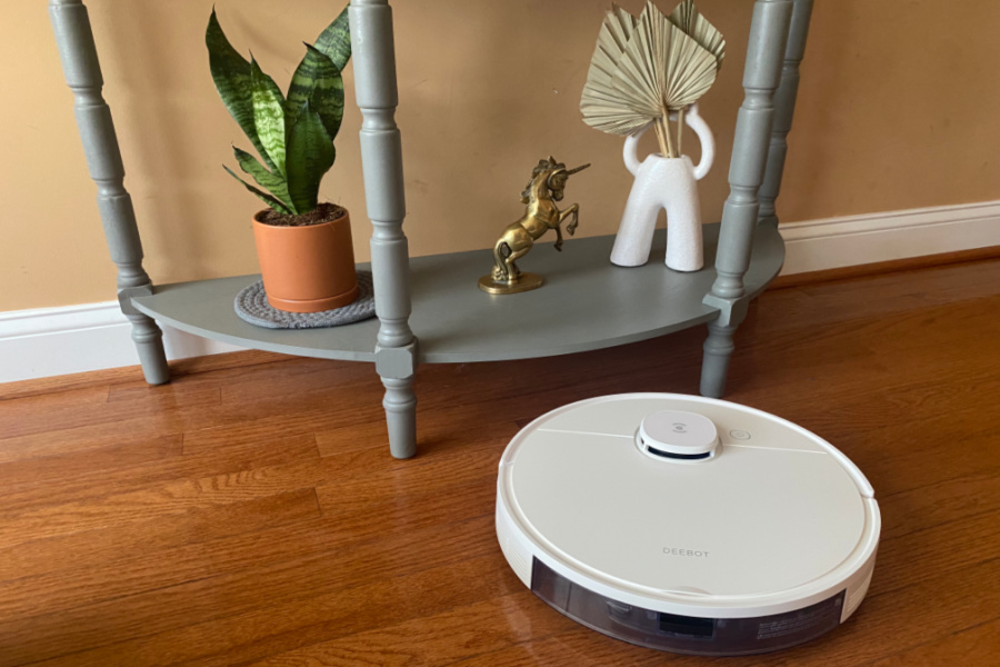 The ECOVACS Deebot N7 robotic vacuum cleans and mops your floors with the press of a button. Amazing!