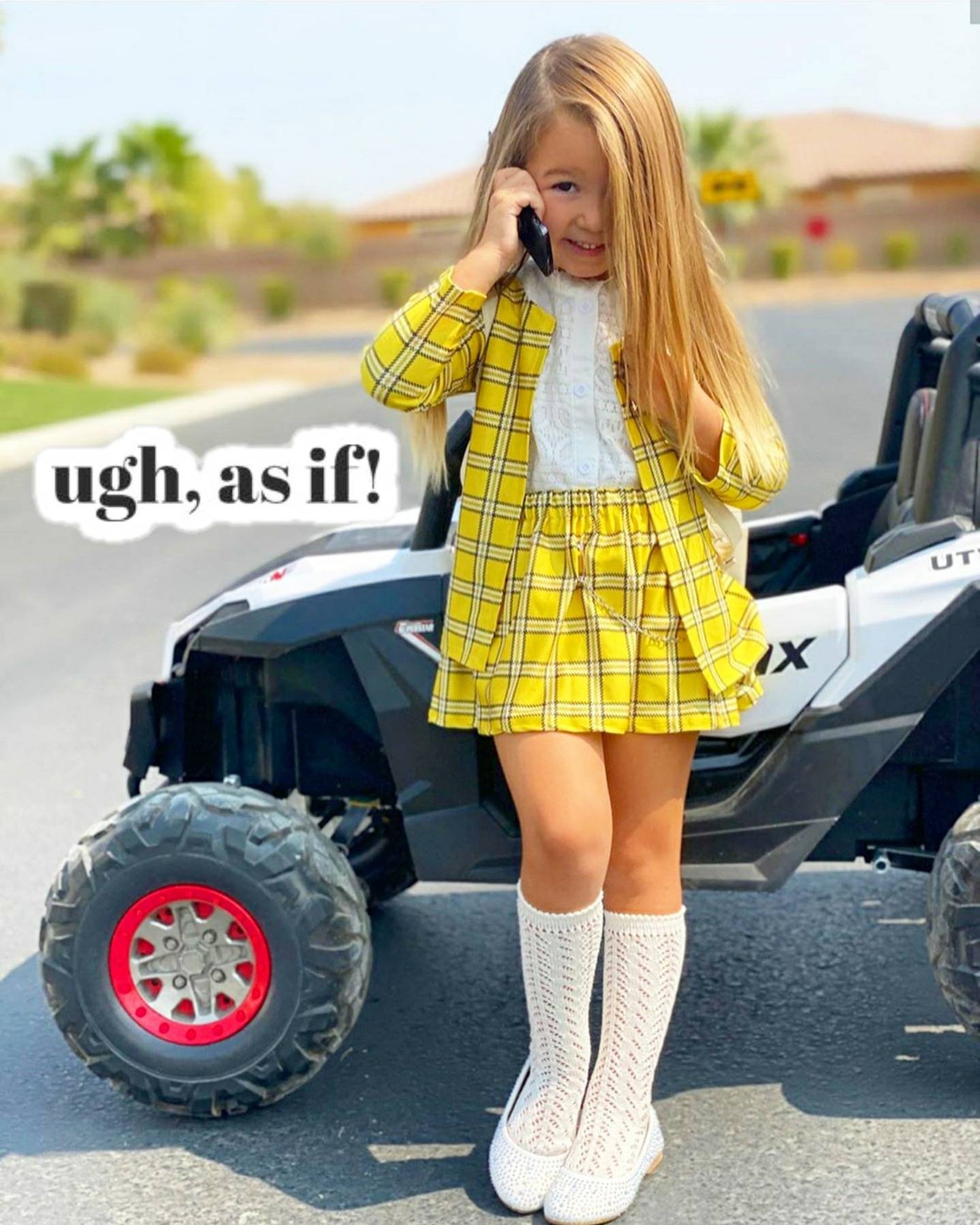 90s Halloween costume ideas for kids: her from Clueless costume from Fancy Schmancy Baby