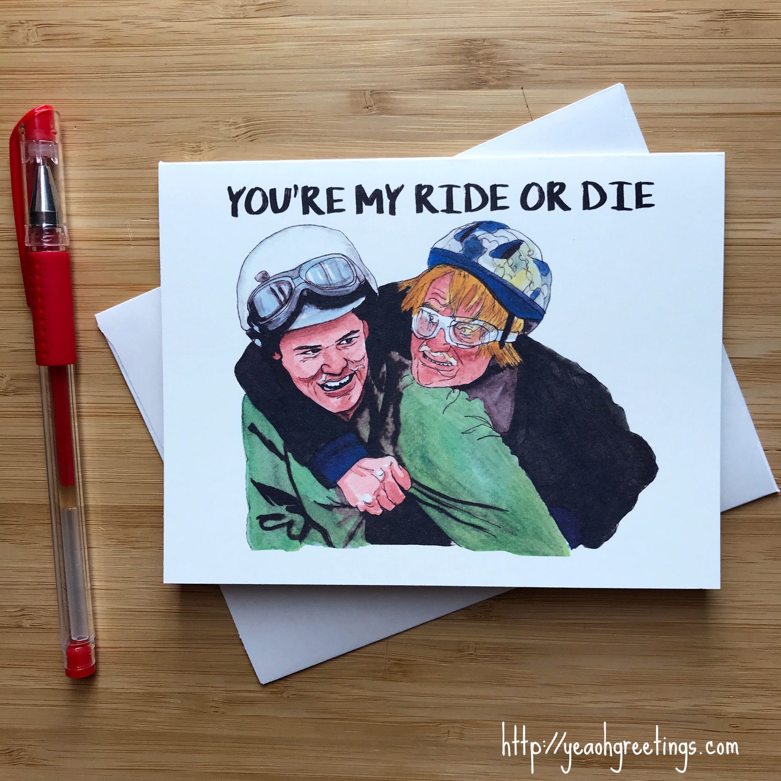 Just-because greeting cards: Ride or Die card | Yeoah Greetings