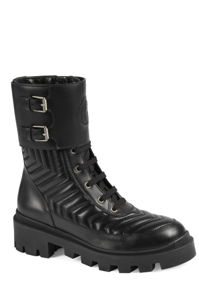 Hot chunky boots for fall: Gucci's Matelasse Platform Combat boots are the choice of every fashionista right now!