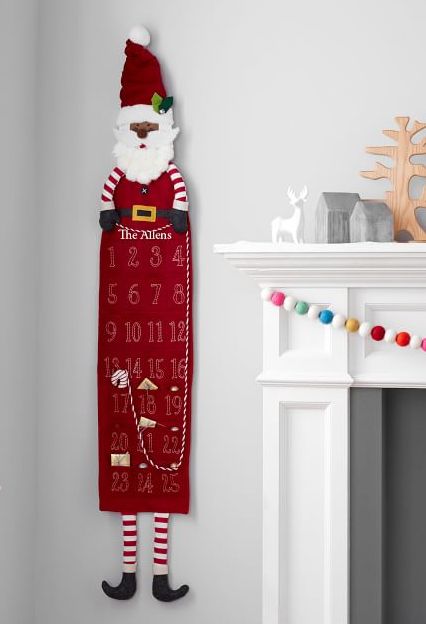 Love this Black Santa personalized Advent Calendar from Pottery Barn Kids