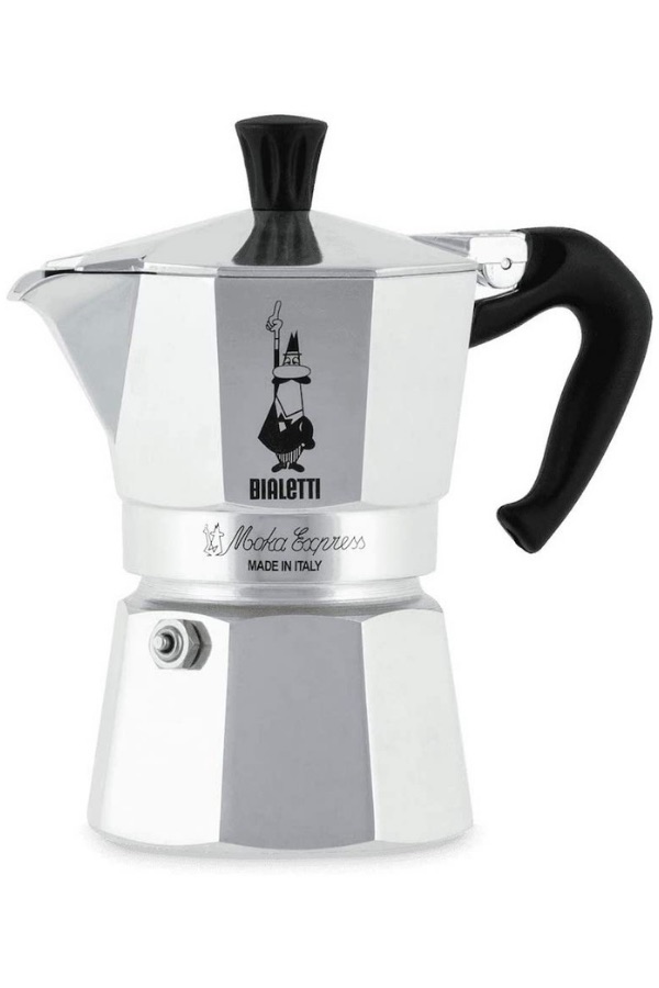 Hygge means enjoying hot drinks like espresso from this Bialetti espresso maker