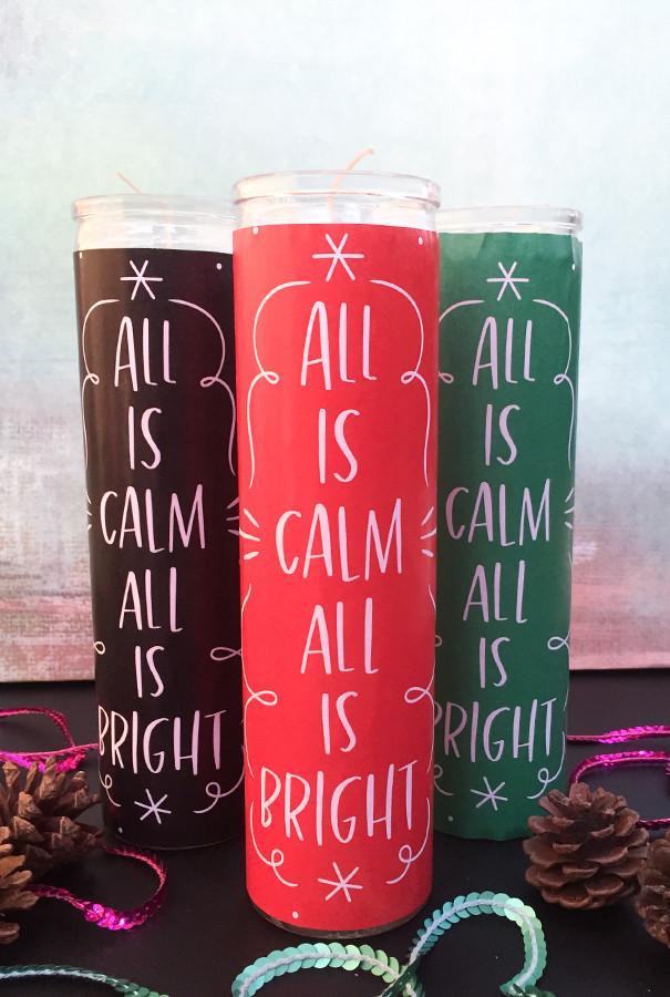 Caravan Shoppe's Ultimate Neighbor Gift Pack is filled with easy-to-use printables for holiday gifts like these candles