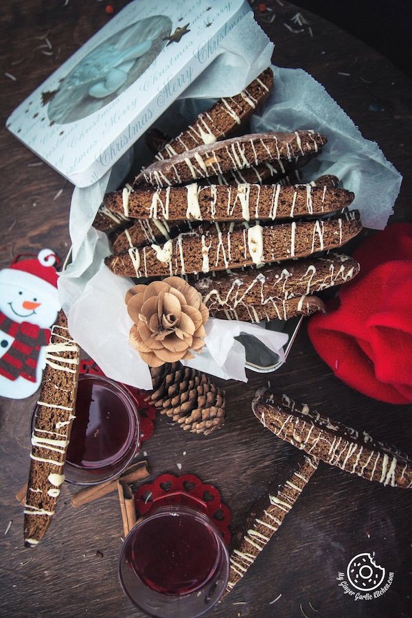 Make this delicious Gingerbread Biscotti and hand out as gift using the recipe from My Ginger Garlic Kitchen