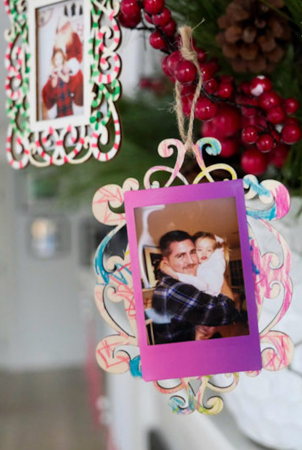 DIY photo ornaments make a great holiday gift with tutorial from Happily Eva After