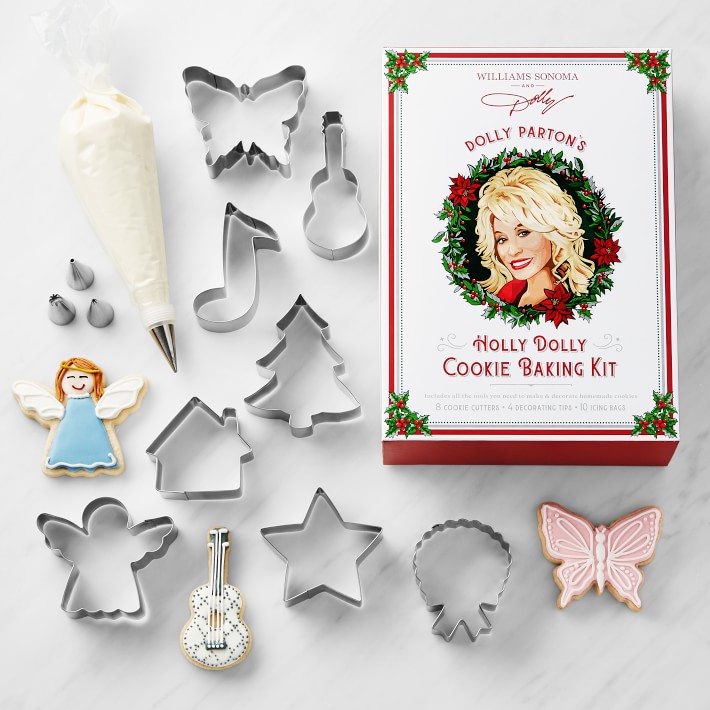 Dolly Parton gifts for Christmas: Dolly Parton cookie cutter set at Williams-Sonoma