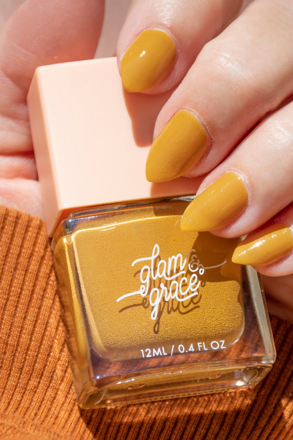 Winter Nail Trends 2021-22: Mustard from Glam & Grace is like a new neutral