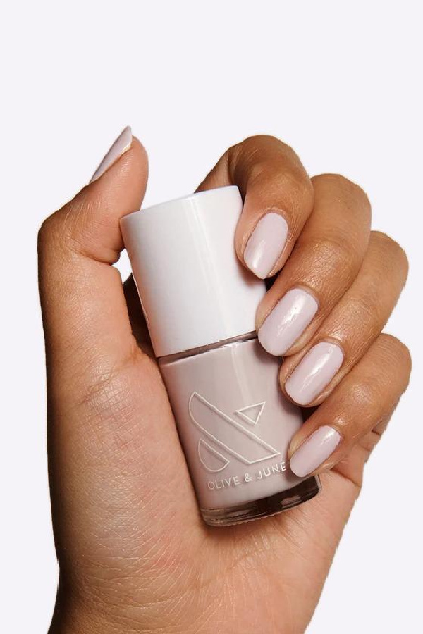 Hot winter nail trends: Not-white polishes like this one from Olive & June
