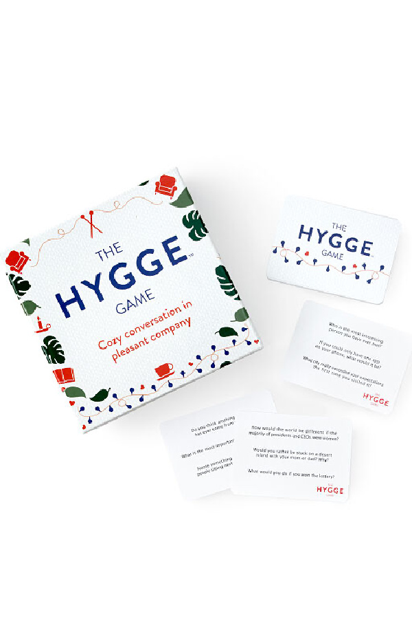 The Hygge conversation game is a wonderful game for groups to cozy up in front of the fire