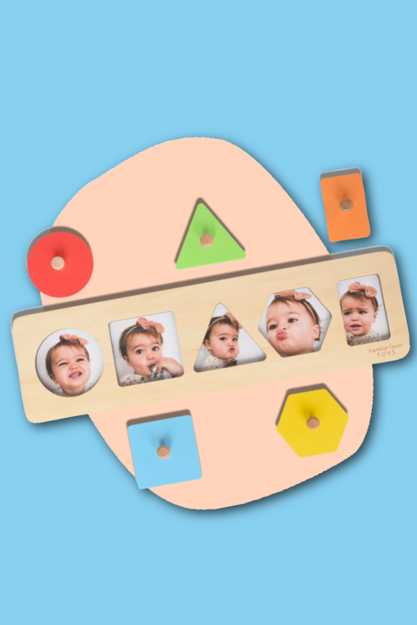 Personalized gifts for kids: Insert your own photos in this personalized Peekaboo Photo Puzzle from Familiar Faces Toys