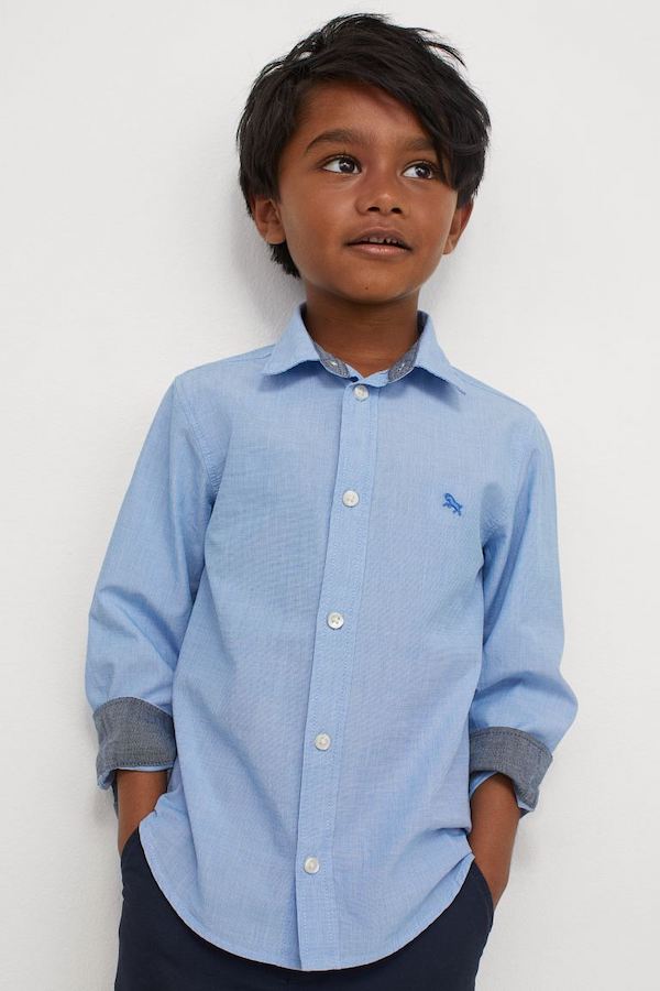 H&M has boys cotton dress shirts under $15 