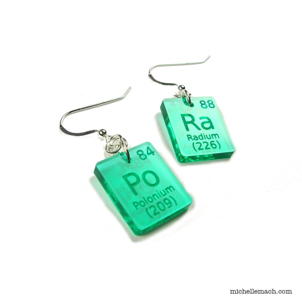 Marie Curie science earrings: Cool gifts for kids under $15