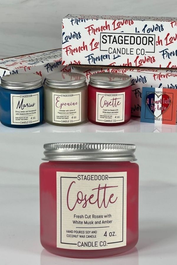 This Broadway-themed candle trio makes a thoughtful Valentine's gift for a theater-loving friend