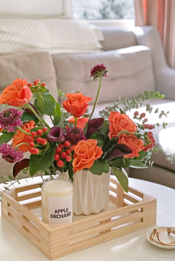 Monthly flower subscription from The Bouqs brightens up a room