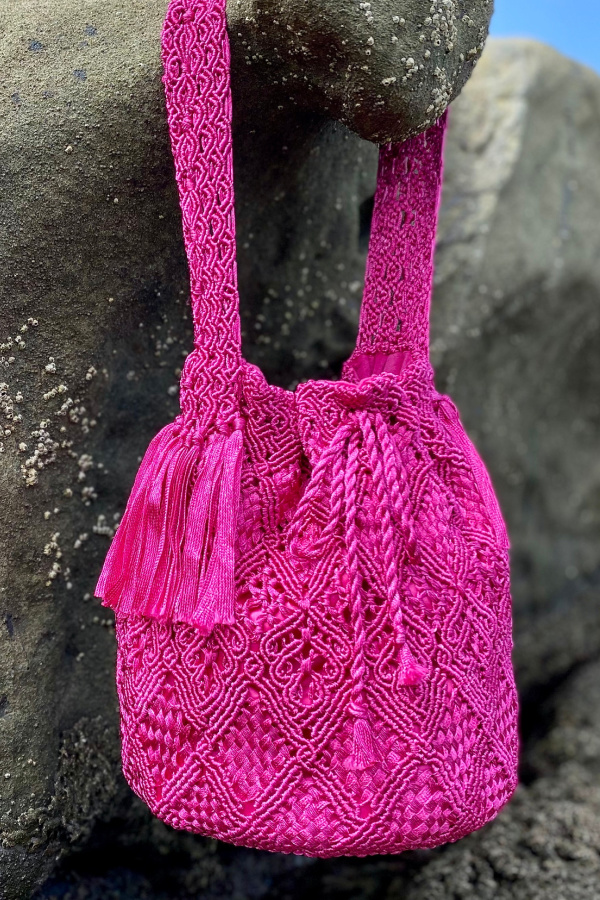 Mochica bucket bag from Latinx designer Camila Mesar