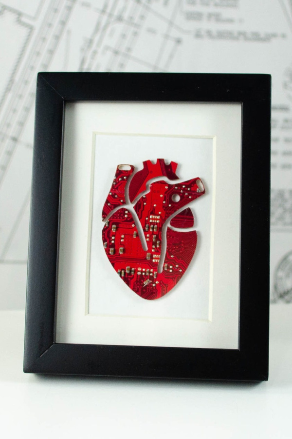 9 cool, not-at-all cheesy Valentine's gifts for the tech geek in your life: Anatomical heart circuit board at Circuit Breaker Labs