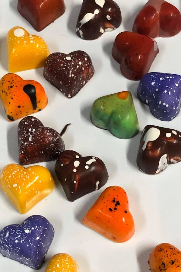 Love these heart-shaped truffles from Seattle's Hot Chocolat